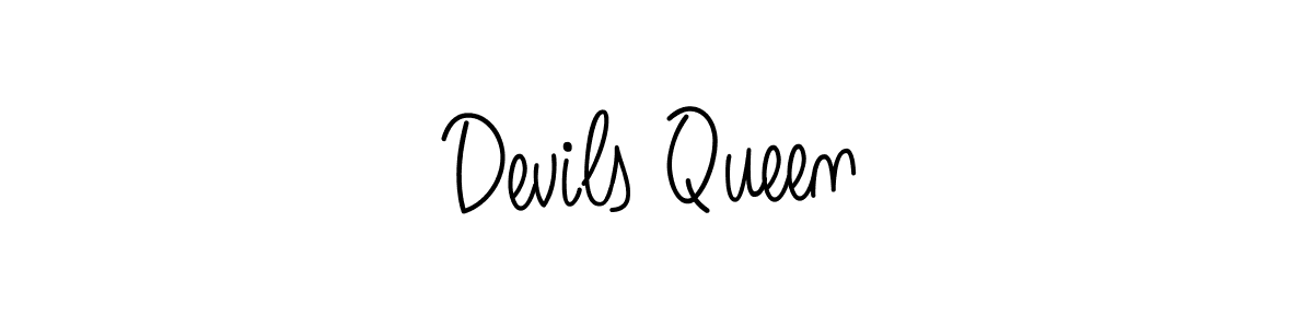 Check out images of Autograph of Devils Queen name. Actor Devils Queen Signature Style. Angelique-Rose-font-FFP is a professional sign style online. Devils Queen signature style 5 images and pictures png