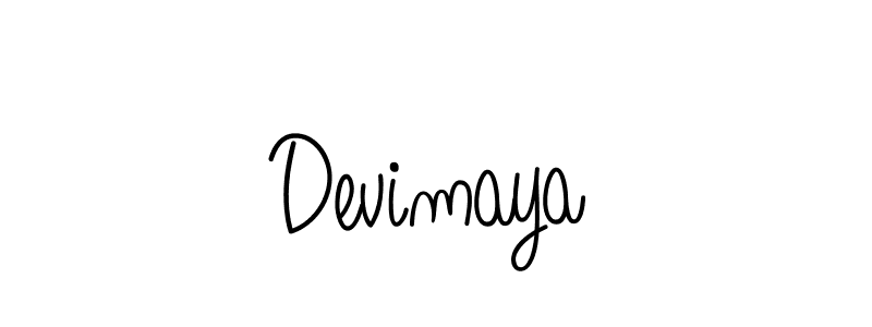 Make a beautiful signature design for name Devimaya. With this signature (Angelique-Rose-font-FFP) style, you can create a handwritten signature for free. Devimaya signature style 5 images and pictures png