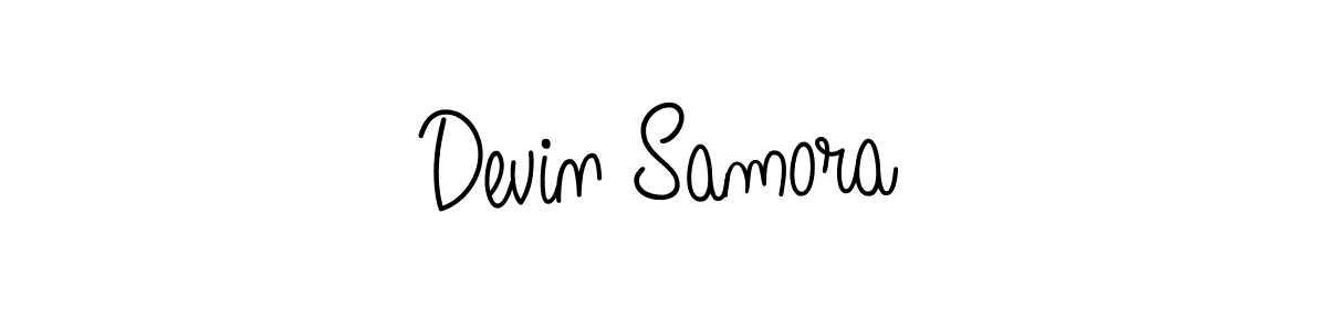 How to make Devin Samora name signature. Use Angelique-Rose-font-FFP style for creating short signs online. This is the latest handwritten sign. Devin Samora signature style 5 images and pictures png