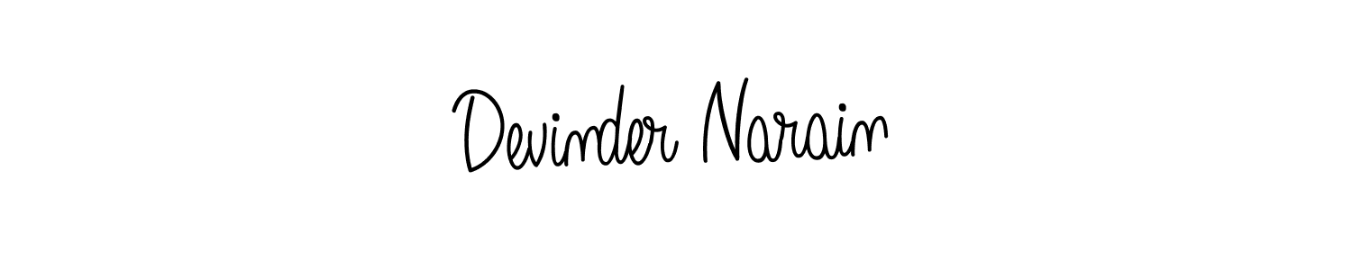 Also we have Devinder Narain name is the best signature style. Create professional handwritten signature collection using Angelique-Rose-font-FFP autograph style. Devinder Narain signature style 5 images and pictures png