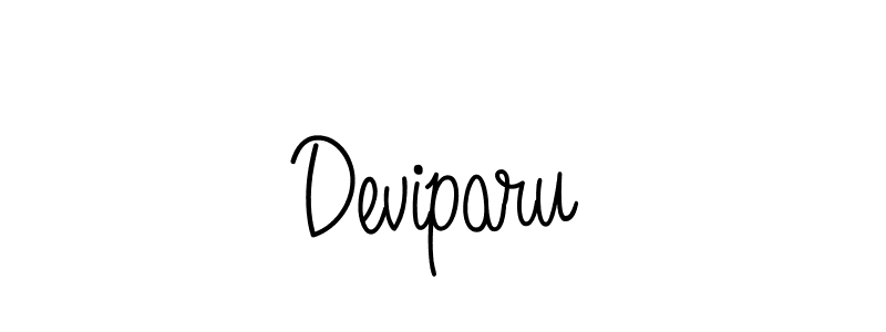 Make a beautiful signature design for name Deviparu. With this signature (Angelique-Rose-font-FFP) style, you can create a handwritten signature for free. Deviparu signature style 5 images and pictures png