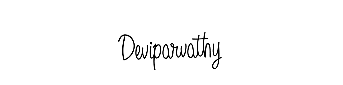 How to make Deviparvathy name signature. Use Angelique-Rose-font-FFP style for creating short signs online. This is the latest handwritten sign. Deviparvathy signature style 5 images and pictures png