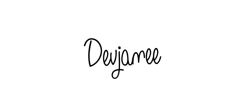 Design your own signature with our free online signature maker. With this signature software, you can create a handwritten (Angelique-Rose-font-FFP) signature for name Devjanee. Devjanee signature style 5 images and pictures png