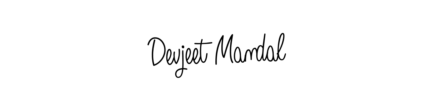 Design your own signature with our free online signature maker. With this signature software, you can create a handwritten (Angelique-Rose-font-FFP) signature for name Devjeet Mandal. Devjeet Mandal signature style 5 images and pictures png