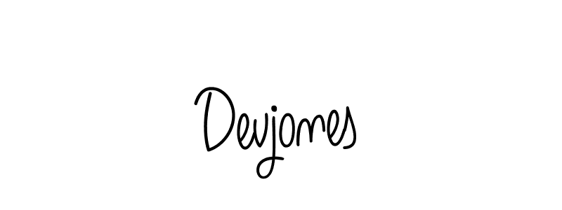 How to make Devjones name signature. Use Angelique-Rose-font-FFP style for creating short signs online. This is the latest handwritten sign. Devjones signature style 5 images and pictures png