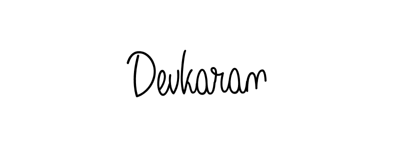 Create a beautiful signature design for name Devkaran. With this signature (Angelique-Rose-font-FFP) fonts, you can make a handwritten signature for free. Devkaran signature style 5 images and pictures png