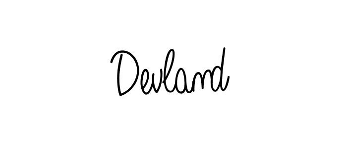 Design your own signature with our free online signature maker. With this signature software, you can create a handwritten (Angelique-Rose-font-FFP) signature for name Devland. Devland signature style 5 images and pictures png
