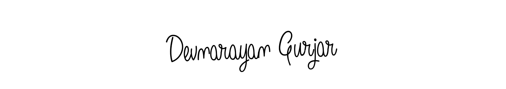 Create a beautiful signature design for name Devnarayan Gurjar. With this signature (Angelique-Rose-font-FFP) fonts, you can make a handwritten signature for free. Devnarayan Gurjar signature style 5 images and pictures png