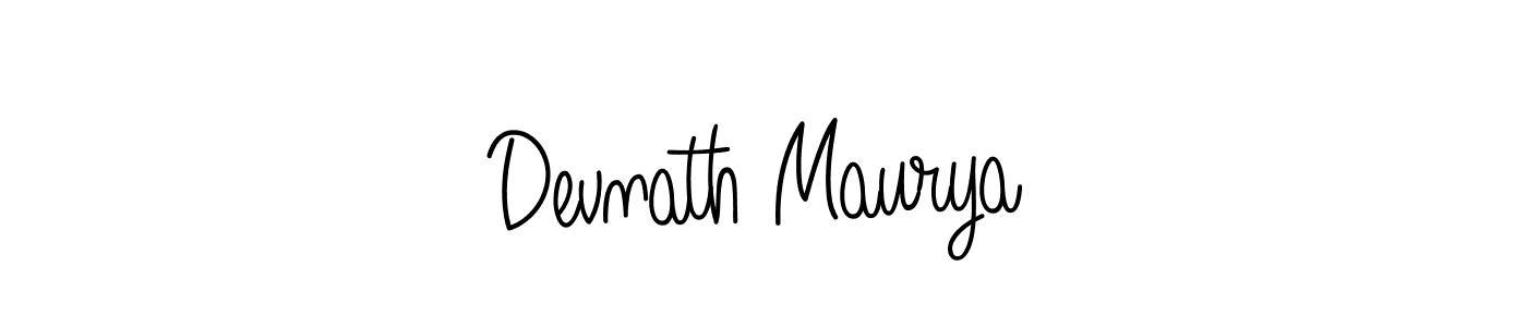 Make a beautiful signature design for name Devnath Maurya. With this signature (Angelique-Rose-font-FFP) style, you can create a handwritten signature for free. Devnath Maurya signature style 5 images and pictures png