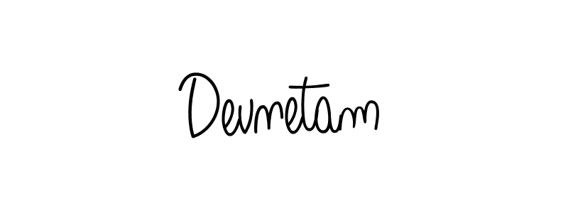 How to Draw Devnetam signature style? Angelique-Rose-font-FFP is a latest design signature styles for name Devnetam. Devnetam signature style 5 images and pictures png