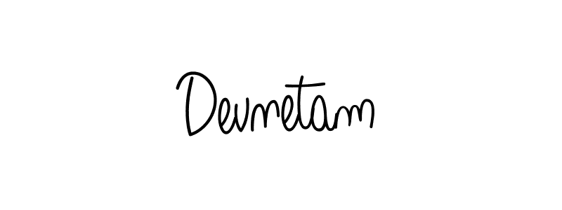 You should practise on your own different ways (Angelique-Rose-font-FFP) to write your name (Devnetam) in signature. don't let someone else do it for you. Devnetam signature style 5 images and pictures png