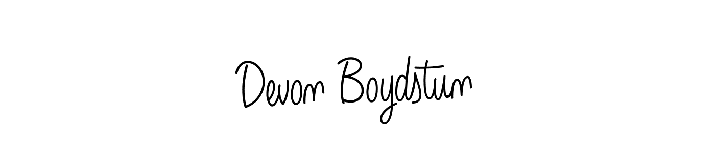 The best way (Angelique-Rose-font-FFP) to make a short signature is to pick only two or three words in your name. The name Devon Boydstun include a total of six letters. For converting this name. Devon Boydstun signature style 5 images and pictures png