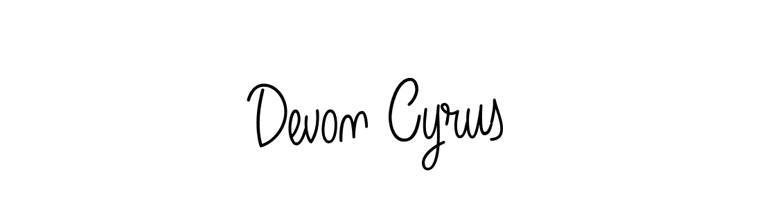 How to make Devon Cyrus signature? Angelique-Rose-font-FFP is a professional autograph style. Create handwritten signature for Devon Cyrus name. Devon Cyrus signature style 5 images and pictures png