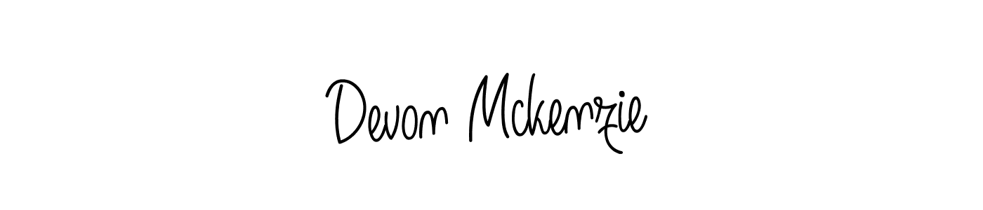 Use a signature maker to create a handwritten signature online. With this signature software, you can design (Angelique-Rose-font-FFP) your own signature for name Devon Mckenzie. Devon Mckenzie signature style 5 images and pictures png