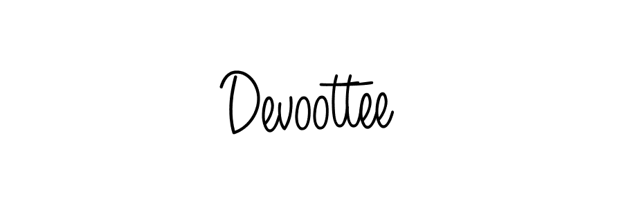 Design your own signature with our free online signature maker. With this signature software, you can create a handwritten (Angelique-Rose-font-FFP) signature for name Devoottee. Devoottee signature style 5 images and pictures png