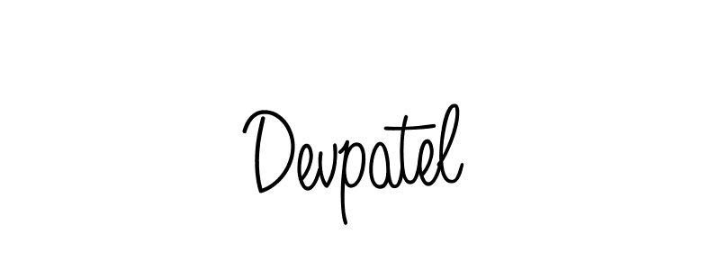 Use a signature maker to create a handwritten signature online. With this signature software, you can design (Angelique-Rose-font-FFP) your own signature for name Devpatel. Devpatel signature style 5 images and pictures png