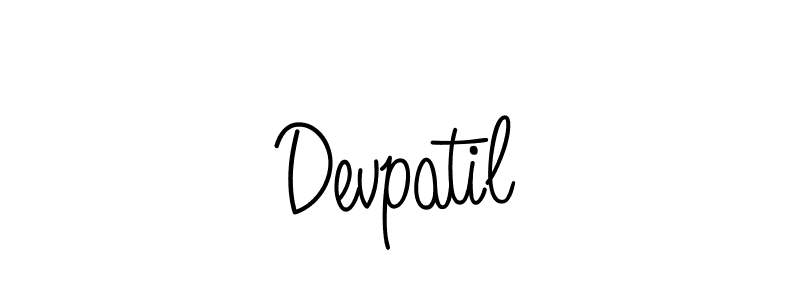 Design your own signature with our free online signature maker. With this signature software, you can create a handwritten (Angelique-Rose-font-FFP) signature for name Devpatil. Devpatil signature style 5 images and pictures png