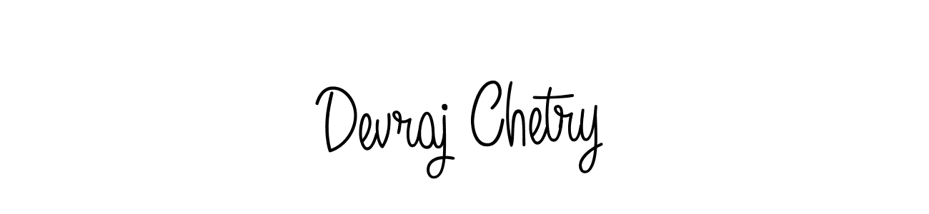 Design your own signature with our free online signature maker. With this signature software, you can create a handwritten (Angelique-Rose-font-FFP) signature for name Devraj Chetry. Devraj Chetry signature style 5 images and pictures png