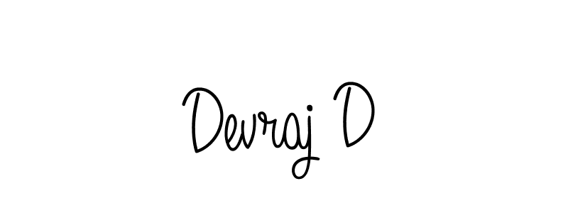 Design your own signature with our free online signature maker. With this signature software, you can create a handwritten (Angelique-Rose-font-FFP) signature for name Devraj D. Devraj D signature style 5 images and pictures png