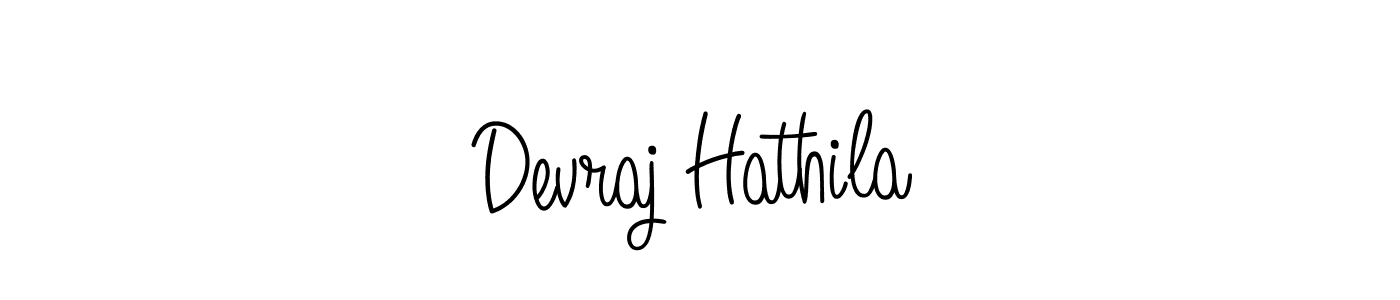 Design your own signature with our free online signature maker. With this signature software, you can create a handwritten (Angelique-Rose-font-FFP) signature for name Devraj Hathila. Devraj Hathila signature style 5 images and pictures png