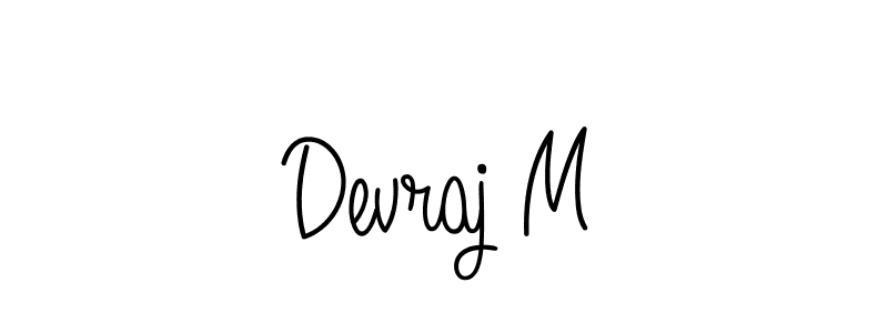 Devraj M stylish signature style. Best Handwritten Sign (Angelique-Rose-font-FFP) for my name. Handwritten Signature Collection Ideas for my name Devraj M. Devraj M signature style 5 images and pictures png