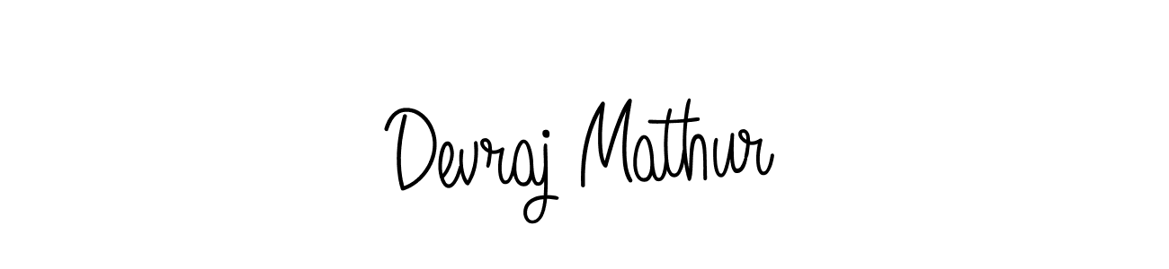 Create a beautiful signature design for name Devraj Mathur. With this signature (Angelique-Rose-font-FFP) fonts, you can make a handwritten signature for free. Devraj Mathur signature style 5 images and pictures png