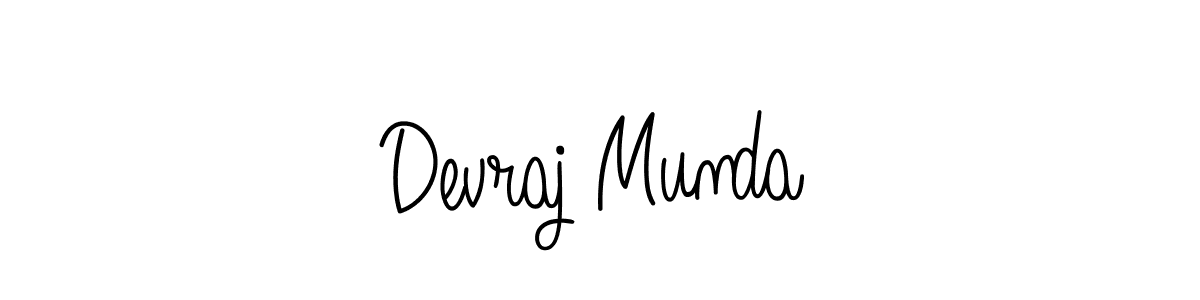 Make a beautiful signature design for name Devraj Munda. With this signature (Angelique-Rose-font-FFP) style, you can create a handwritten signature for free. Devraj Munda signature style 5 images and pictures png