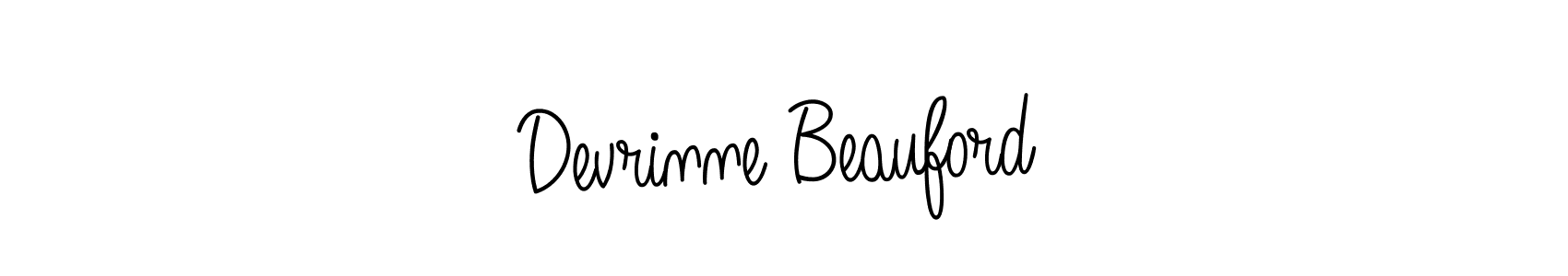 How to make Devrinne Beauford name signature. Use Angelique-Rose-font-FFP style for creating short signs online. This is the latest handwritten sign. Devrinne Beauford signature style 5 images and pictures png