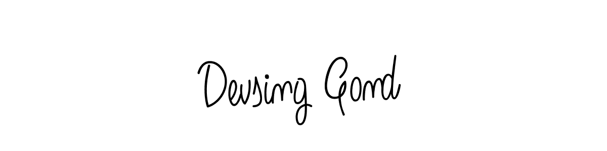 The best way (Angelique-Rose-font-FFP) to make a short signature is to pick only two or three words in your name. The name Devsing Gond include a total of six letters. For converting this name. Devsing Gond signature style 5 images and pictures png