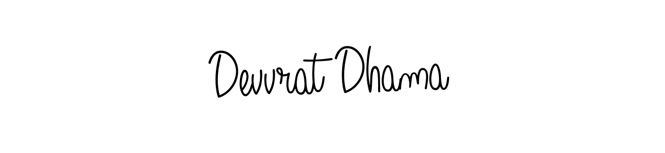 It looks lik you need a new signature style for name Devvrat Dhama. Design unique handwritten (Angelique-Rose-font-FFP) signature with our free signature maker in just a few clicks. Devvrat Dhama signature style 5 images and pictures png