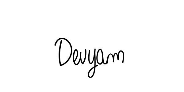 Design your own signature with our free online signature maker. With this signature software, you can create a handwritten (Angelique-Rose-font-FFP) signature for name Devyam. Devyam signature style 5 images and pictures png