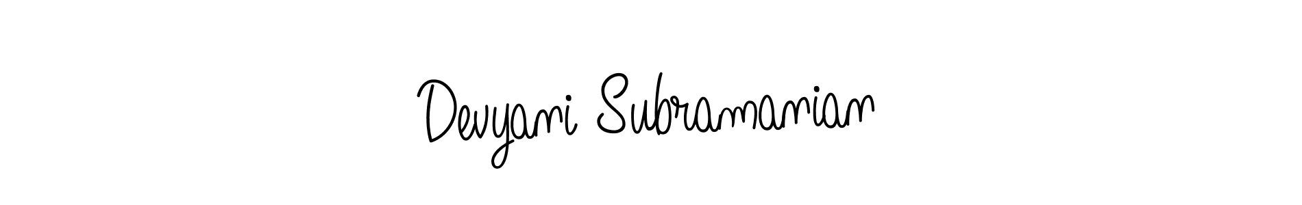 It looks lik you need a new signature style for name Devyani Subramanian. Design unique handwritten (Angelique-Rose-font-FFP) signature with our free signature maker in just a few clicks. Devyani Subramanian signature style 5 images and pictures png