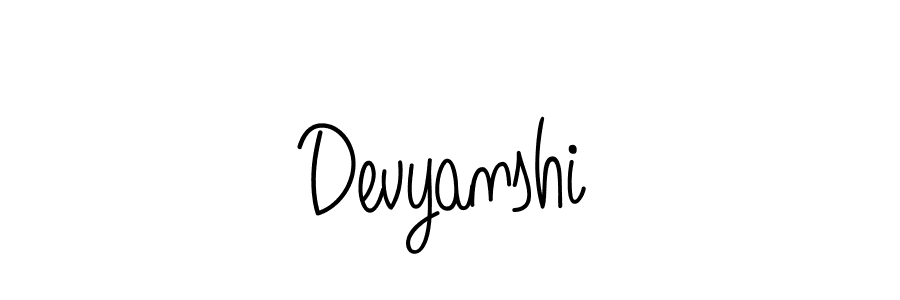 Design your own signature with our free online signature maker. With this signature software, you can create a handwritten (Angelique-Rose-font-FFP) signature for name Devyanshi. Devyanshi signature style 5 images and pictures png