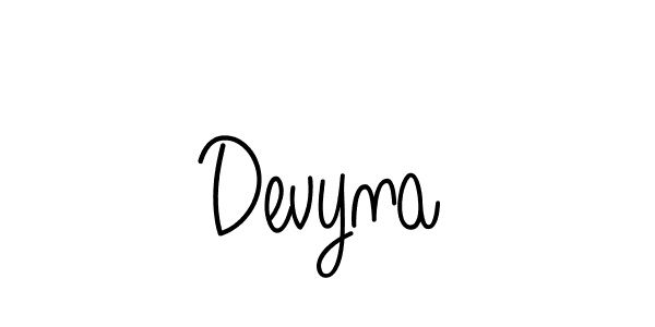 How to make Devyna name signature. Use Angelique-Rose-font-FFP style for creating short signs online. This is the latest handwritten sign. Devyna signature style 5 images and pictures png