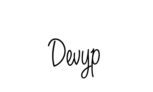 How to make Devyp name signature. Use Angelique-Rose-font-FFP style for creating short signs online. This is the latest handwritten sign. Devyp signature style 5 images and pictures png