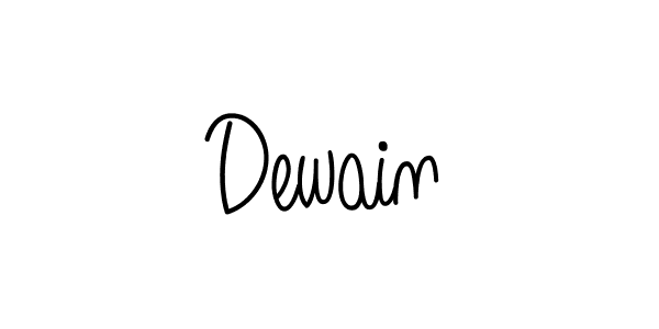 You should practise on your own different ways (Angelique-Rose-font-FFP) to write your name (Dewain) in signature. don't let someone else do it for you. Dewain signature style 5 images and pictures png