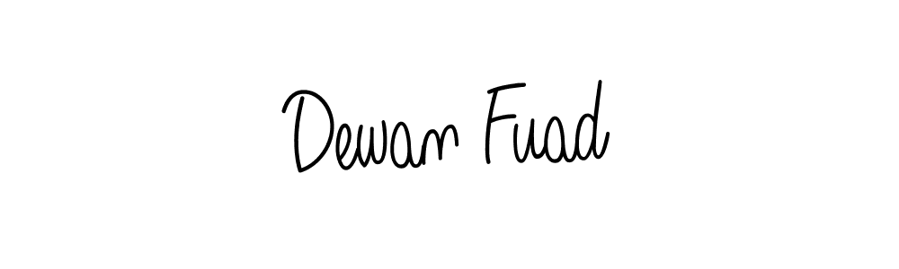Make a beautiful signature design for name Dewan Fuad. With this signature (Angelique-Rose-font-FFP) style, you can create a handwritten signature for free. Dewan Fuad signature style 5 images and pictures png