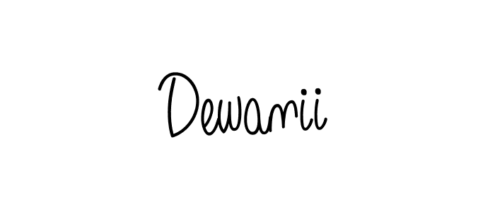 How to Draw Dewanii signature style? Angelique-Rose-font-FFP is a latest design signature styles for name Dewanii. Dewanii signature style 5 images and pictures png