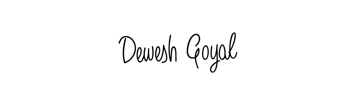 Dewesh Goyal stylish signature style. Best Handwritten Sign (Angelique-Rose-font-FFP) for my name. Handwritten Signature Collection Ideas for my name Dewesh Goyal. Dewesh Goyal signature style 5 images and pictures png