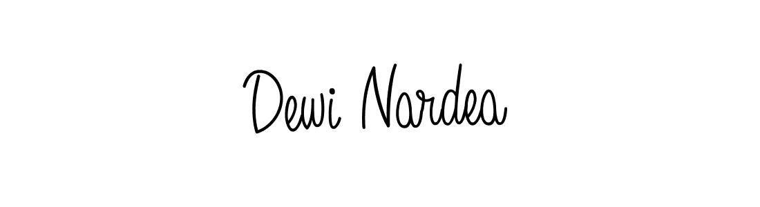 Make a beautiful signature design for name Dewi Nardea. With this signature (Angelique-Rose-font-FFP) style, you can create a handwritten signature for free. Dewi Nardea signature style 5 images and pictures png