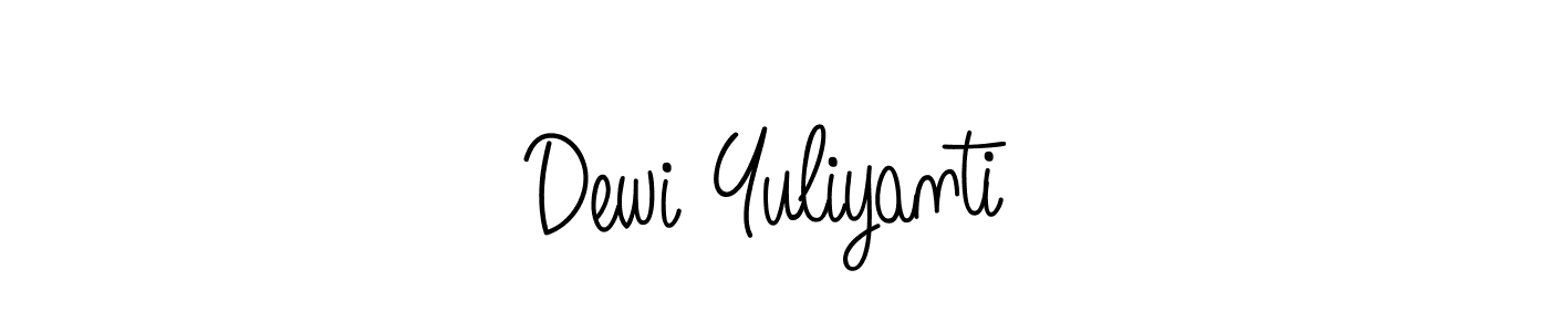 Make a beautiful signature design for name Dewi Yuliyanti. With this signature (Angelique-Rose-font-FFP) style, you can create a handwritten signature for free. Dewi Yuliyanti signature style 5 images and pictures png