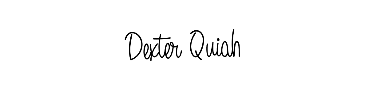 Use a signature maker to create a handwritten signature online. With this signature software, you can design (Angelique-Rose-font-FFP) your own signature for name Dexter Quiah. Dexter Quiah signature style 5 images and pictures png
