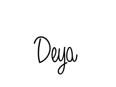 Use a signature maker to create a handwritten signature online. With this signature software, you can design (Angelique-Rose-font-FFP) your own signature for name Deya. Deya signature style 5 images and pictures png