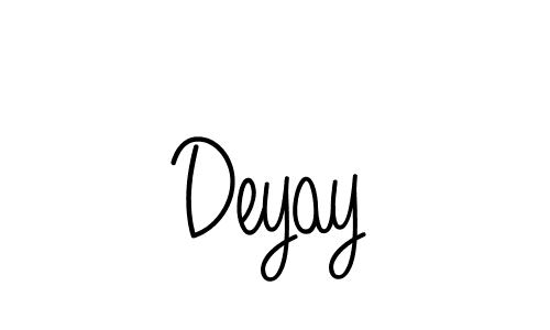 Make a beautiful signature design for name Deyay. With this signature (Angelique-Rose-font-FFP) style, you can create a handwritten signature for free. Deyay signature style 5 images and pictures png