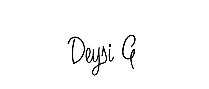 You should practise on your own different ways (Angelique-Rose-font-FFP) to write your name (Deysi G) in signature. don't let someone else do it for you. Deysi G signature style 5 images and pictures png