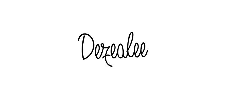 How to make Dezealee name signature. Use Angelique-Rose-font-FFP style for creating short signs online. This is the latest handwritten sign. Dezealee signature style 5 images and pictures png