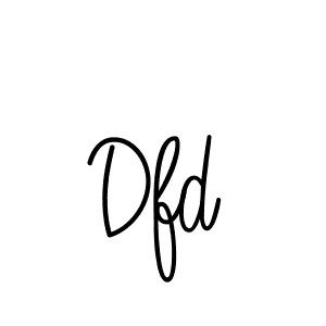 Use a signature maker to create a handwritten signature online. With this signature software, you can design (Angelique-Rose-font-FFP) your own signature for name Dfd. Dfd signature style 5 images and pictures png