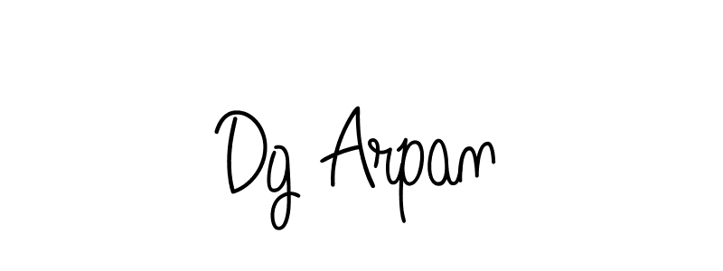 Dg Arpan stylish signature style. Best Handwritten Sign (Angelique-Rose-font-FFP) for my name. Handwritten Signature Collection Ideas for my name Dg Arpan. Dg Arpan signature style 5 images and pictures png