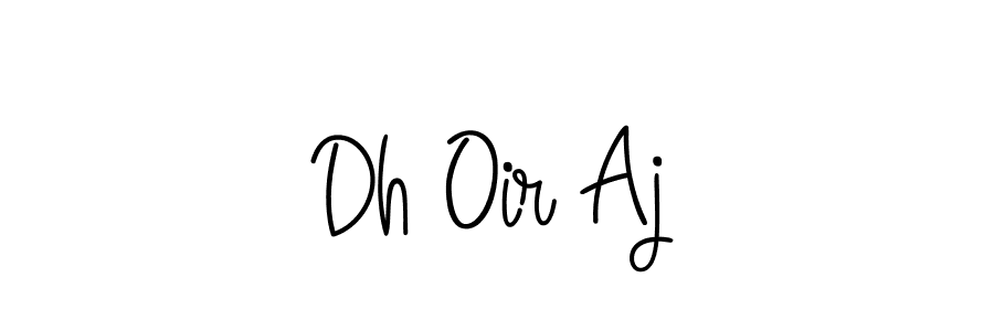 Use a signature maker to create a handwritten signature online. With this signature software, you can design (Angelique-Rose-font-FFP) your own signature for name Dh Oir Aj. Dh Oir Aj signature style 5 images and pictures png