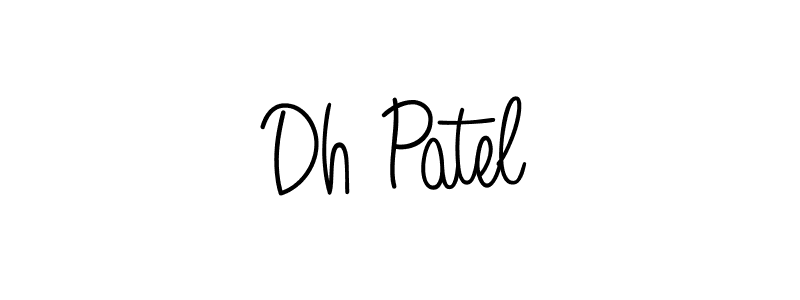 How to Draw Dh Patel signature style? Angelique-Rose-font-FFP is a latest design signature styles for name Dh Patel. Dh Patel signature style 5 images and pictures png